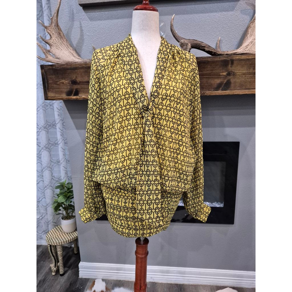 Yellow Patterned Mini Dress - Picture 6 of 8